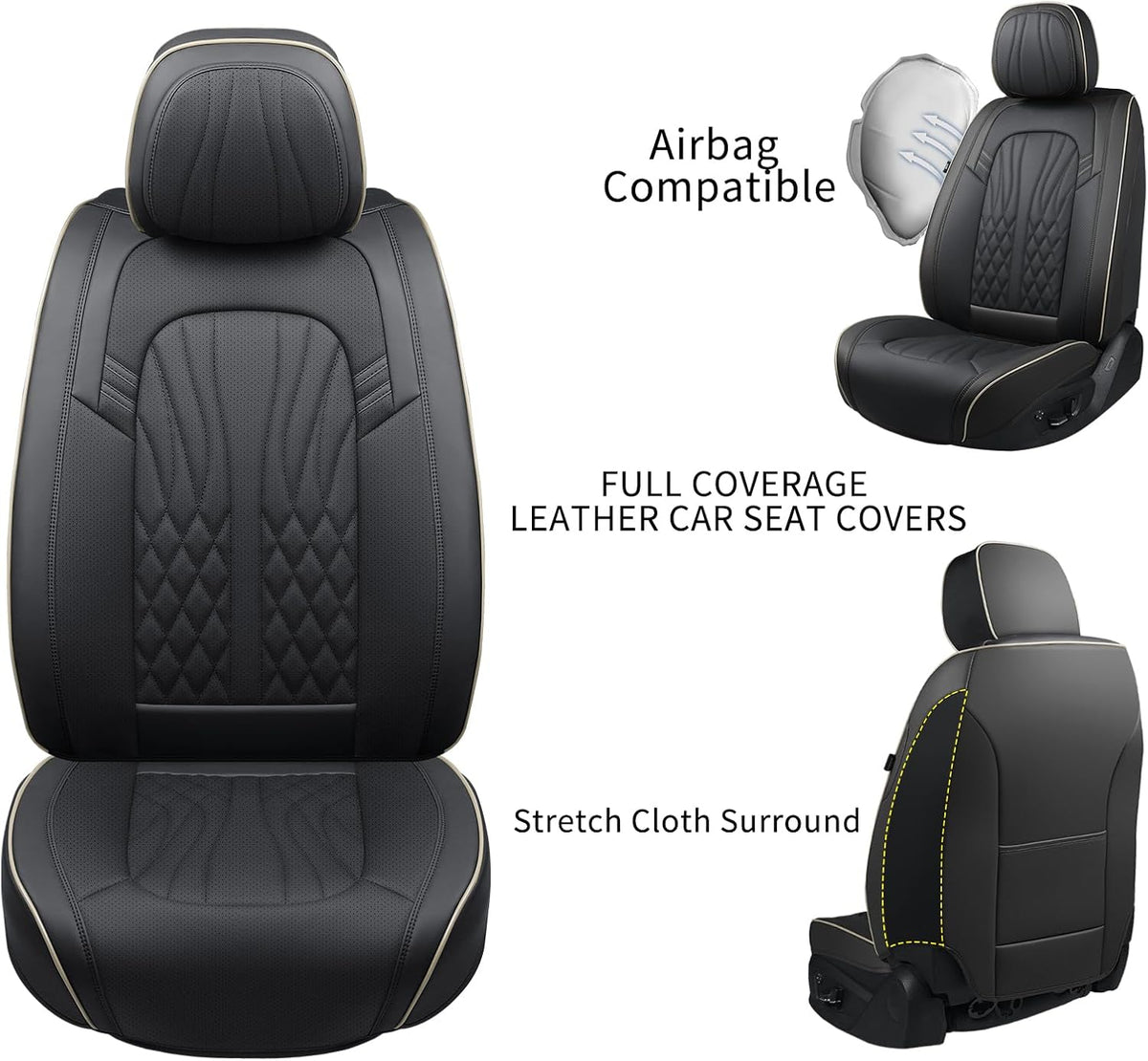 MINGBRON Leather Car Seat Covers,Car Seat Protector Waterproof,Seat Covers Full Set, Car Seat Protectors 5 Seats,Automotive Seat Covers Fit Most Cars Wine Red