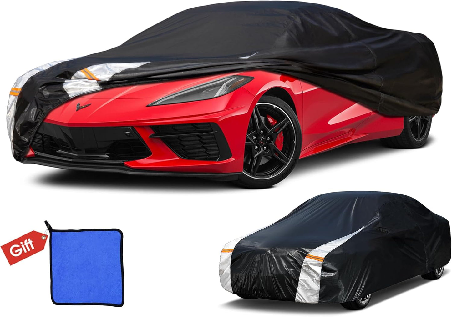 Large SUV Car Cover for Chevy Suburban 100% Waterproof All Weather, Heavy Duty Outdoor Full Exterior Covers Rain Sun Wind UV Protection. - Colors B