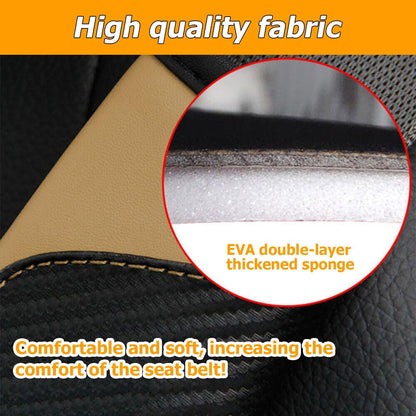 Osilly 2PCS Car Seat Belt Cover, Carbon Fiber Seatbelt Shoulder Protection, Soft Car Seat Belt Strap Cushion Protect Your Neck and Shoulder, Car Accessories Seat Belt Pad for Car Truck (Red)