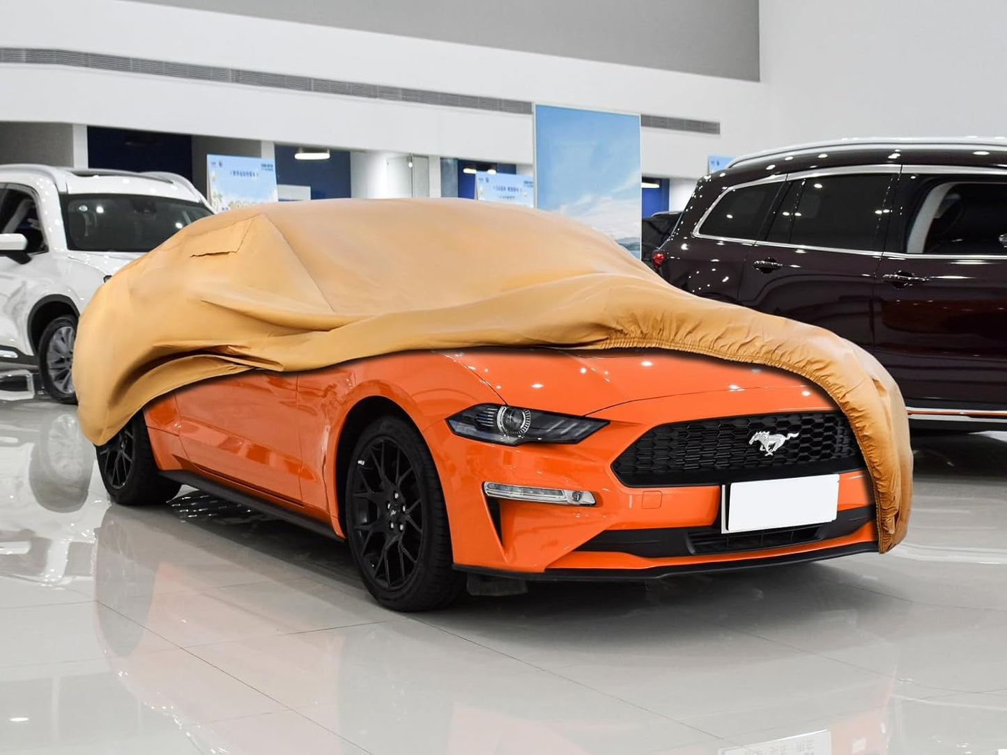 Heavy Duty Outdoor Car Cover Custom Fit for 1994-2026 Ford Mustang, Windproof All Weather Waterproof Sun Rain UV Dust Snow Protection Outdoor Car Covers