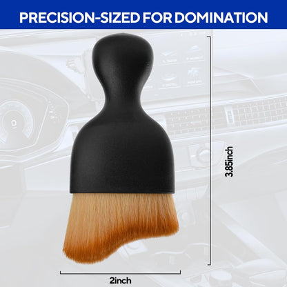 4PCS Car Detailing Brush Kit - Ultra Soft Boars Hair Car Interior Detailing Brushes, Includes 4 Different Brushes, Multi-use for Cleaning Interior or Exterior - Perfect Car Accessory Gift