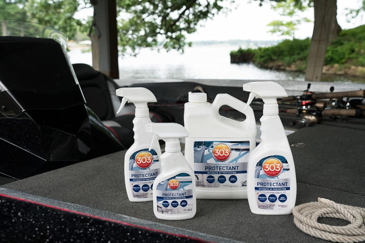 303 Products Marine Aerospace Protectant Spray, UV Protection for Boat Vinyl & Surfaces – Repels Dust, Dirt & Staining, Matte Finish, Restores Like-New Appearance, 32 oz