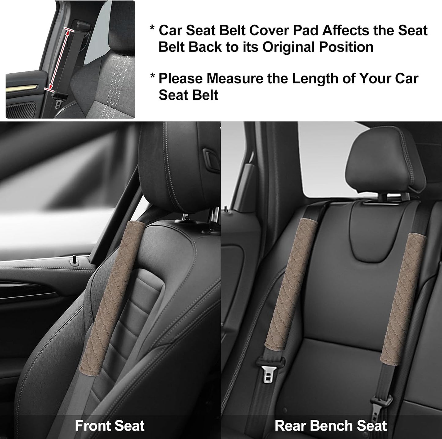 surpassme Car Seat Belt Pads Cover, 2 Pack Seat Belt Shoulder Strap Covers Protector to Release Stress to Your Neck and Shoulder for a Safety Driving (Pink)