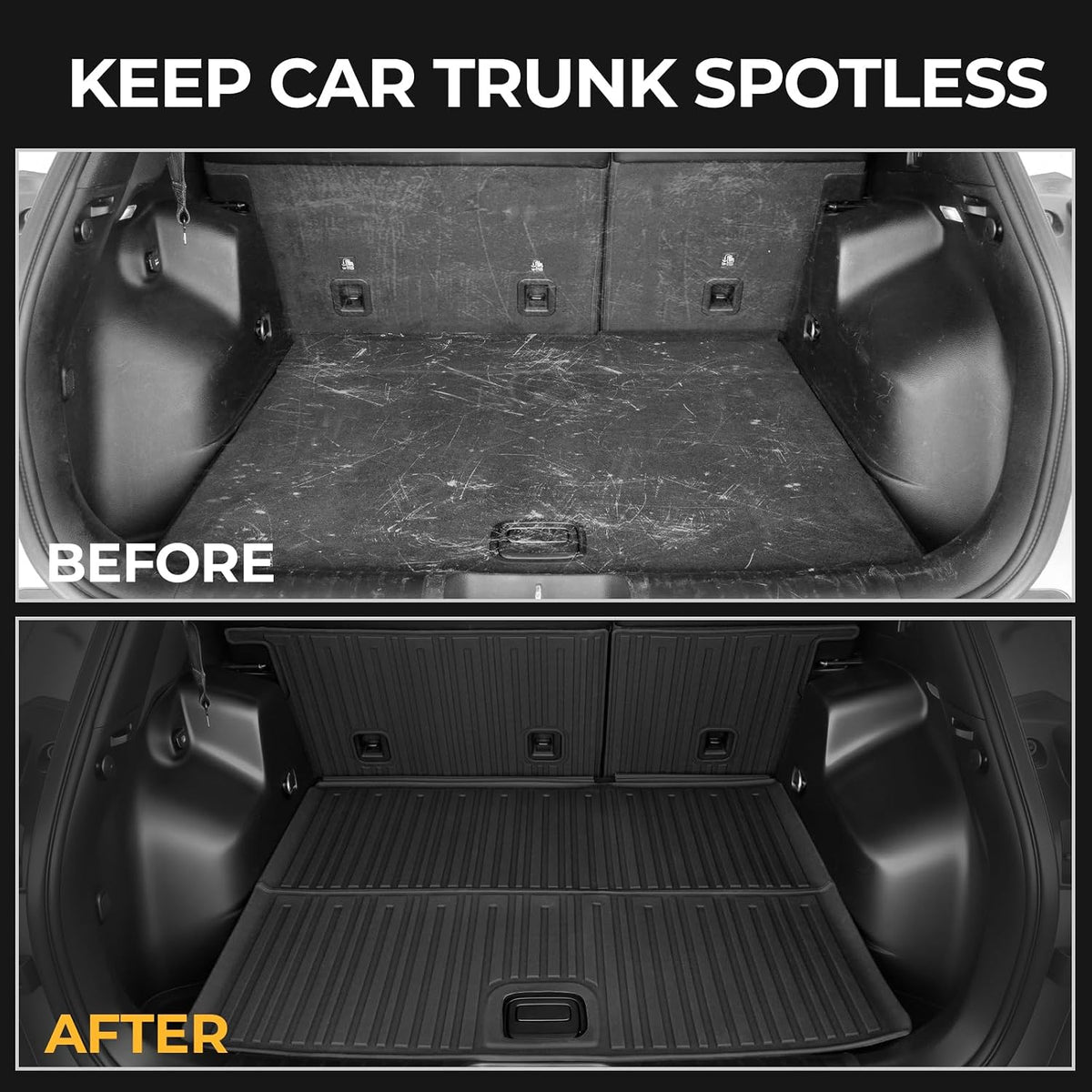 Floor Mats for Jeep Cherokee 2019-2023, All Weather Floor Mats Trunk Cargo Liner with Backrest Protectors and Door Sill Guards Accessories, Full Coverage Set