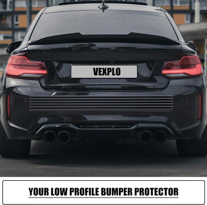 VEXPLO DIY Car Bumper Protector Guard, Strong Self Adhesive Rubber Rear Front Bumper Guard for SUV Cars Trucks, No Residue Anti Scratch & Anti-Colision Car Bumper Guard Accessories- 5 Pack Black