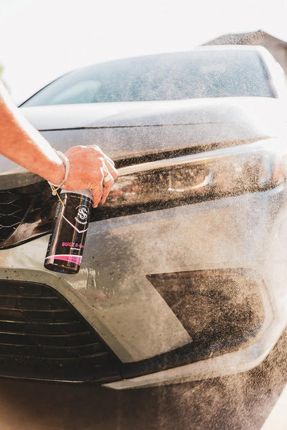Bugz B-Gone | Grape Scent | Bug Remover 16oz bottle by Swags Sauce - Designed to break down bug residues on contact, making it easier to wash away with minimal scrubbing.