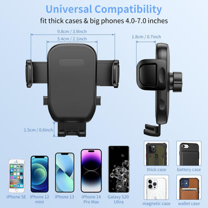 bokilino Cup Phone Mount for Car, [Upgraded Version] Universal Cup Phone Cradle Holder with Long and Adjustable Neck, Friendly Compatible with Cell Phone iPhone, Samsung, Google and All Smartphones