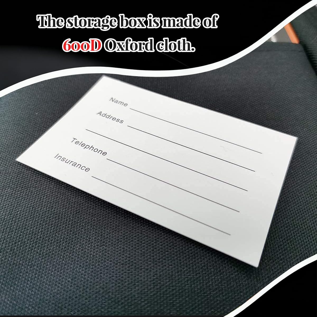 Car Glove Box Compartment Organizer, Zippered Multi-Pocket Vehicle Registration Insurance Document Holder, Automotive License Cards Glove Bag Pouch Accessories, Universal Fit