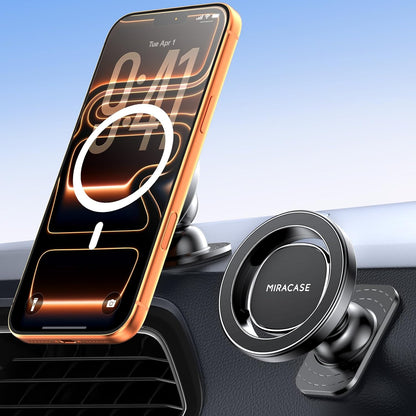Miracase Phone Holders for Your Car with Metal Hook Clip, Air Vent Cell Phone Stand Car Mount, Universal Automobile Cradle for Garmin GPS Fit iPhone Android and All Smartphones, Dark Black