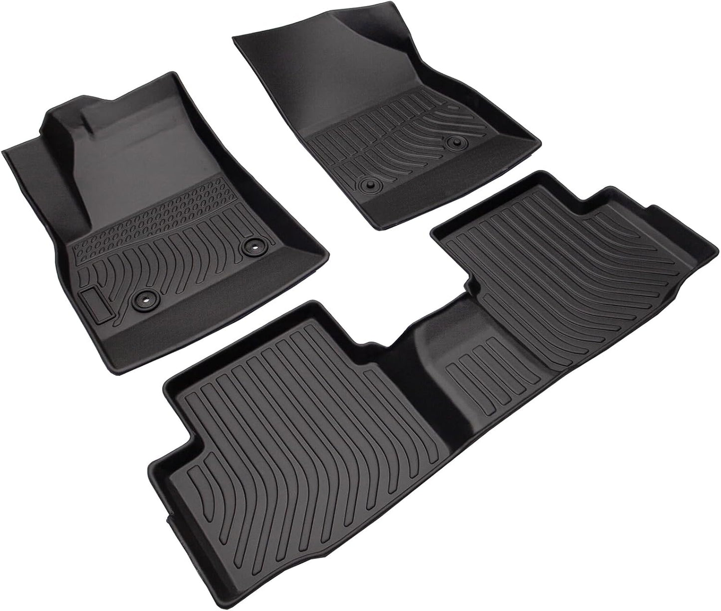 All Weather Floor Mats for 2016-2019 Chevy Cruze (No Fit 2016 Cruze Limited), Chevy Cruze Floor Mats, 1st and 2nd Maximum Coverage, 3D Waterproof TPE Rubber Protector Car Mats Full Set Liners