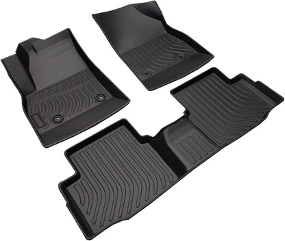 All Weather Floor Mats for 2016-2019 Chevy Cruze (No Fit 2016 Cruze Limited), Chevy Cruze Floor Mats, 1st and 2nd Maximum Coverage, 3D Waterproof TPE Rubber Protector Car Mats Full Set Liners