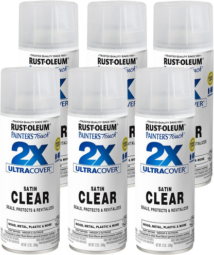 Rust-Oleum 334029 Painter's Touch 2X Ultra Cover Spray Paint, 12 oz, Gloss Clear - Colors B