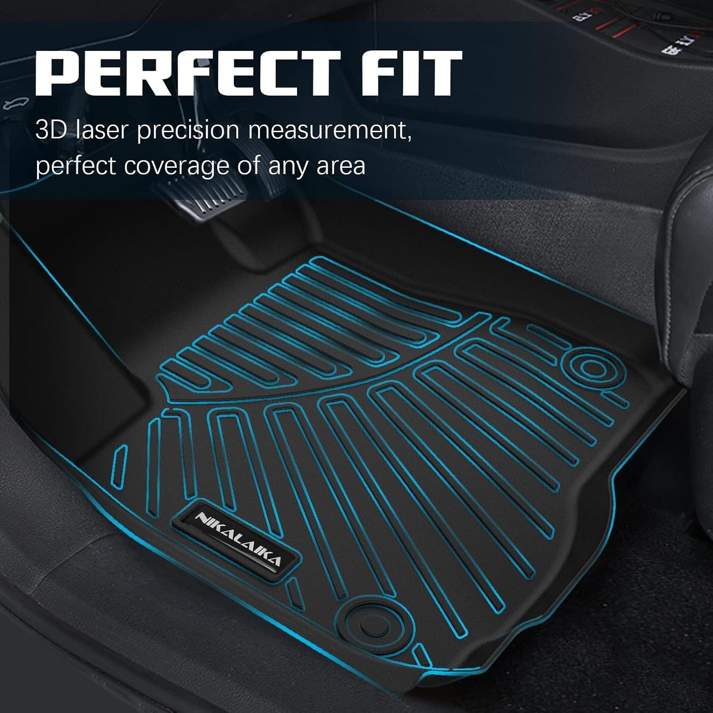 Floor Mats & Cargo Liner & Backrest Mat for 2024 2025 2026 Chevrolet/Chevy Trax All Weather Protection TPE Rubber Full Set Automotive Floor Liners Accessories, Odorless Anti-Slip, Black