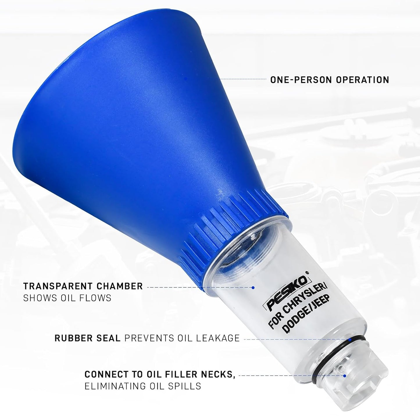 Engine Oil Funnel Spill-Free Hands-Free Compatible with Buick, Cadillac, Chevrolet, and GMC Vehicles for Fast & Easy Oil Change