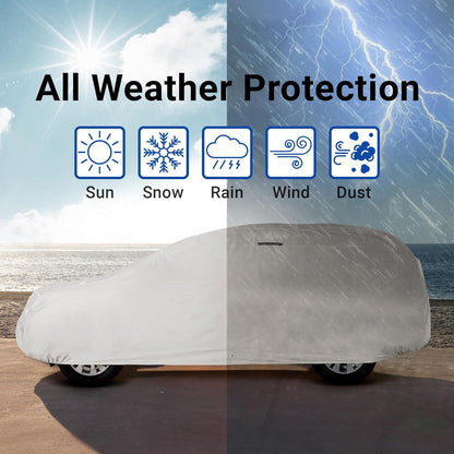 iCarCover 15-Layer Car Cover Waterproof All Weather | Premium Quality Car Covers for Automobiles, UV Protection, El Camino, Impala, Bel Air, Monte Carlo, Galaxie, Charger, Size C21 (See Size Chart) - Colors C