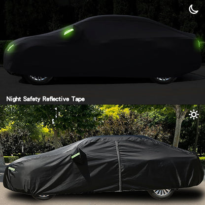Car Cover for Sedan, Car Cover Waterproof All Weather for Automobiles, Outdoor Heavy Duty Full Car Covers Windproof Universal Fit for Sedan 180-185 inch