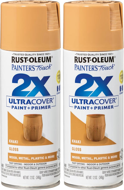 Rust-Oleum 334029 Painter's Touch 2X Ultra Cover Spray Paint, 12 oz, Gloss Clear - Colors A