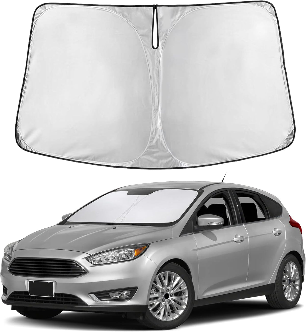 EcoNour Car Windshield Sun Shade | 2025 Upgraded Innovative No-Light-Pass Technology for Maximum Coverage | Foldable Sun Shade Keeps Your Vehicle Cool | Must-Have Car Accessories | Small (59" x 29") - Colors I