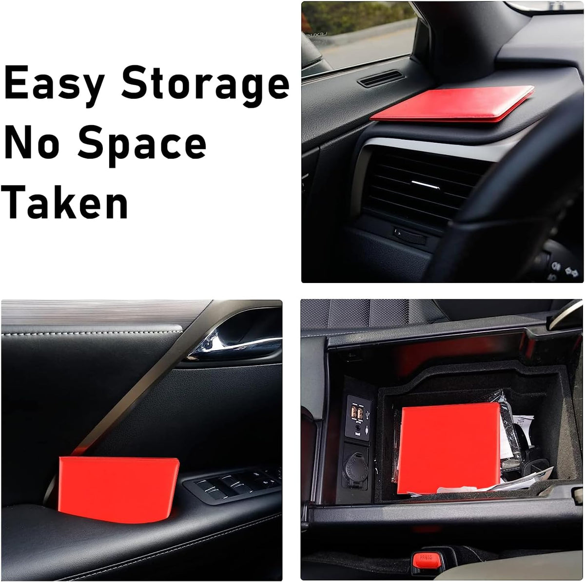 Kewucn 1 PC Car Registration Insurance Holder, Essential Auto Card Glove Box Organizer, Vehicle Interior Accessories Perfect for Most Car, Truck, SUV (10.55''×4.8'', Pink)