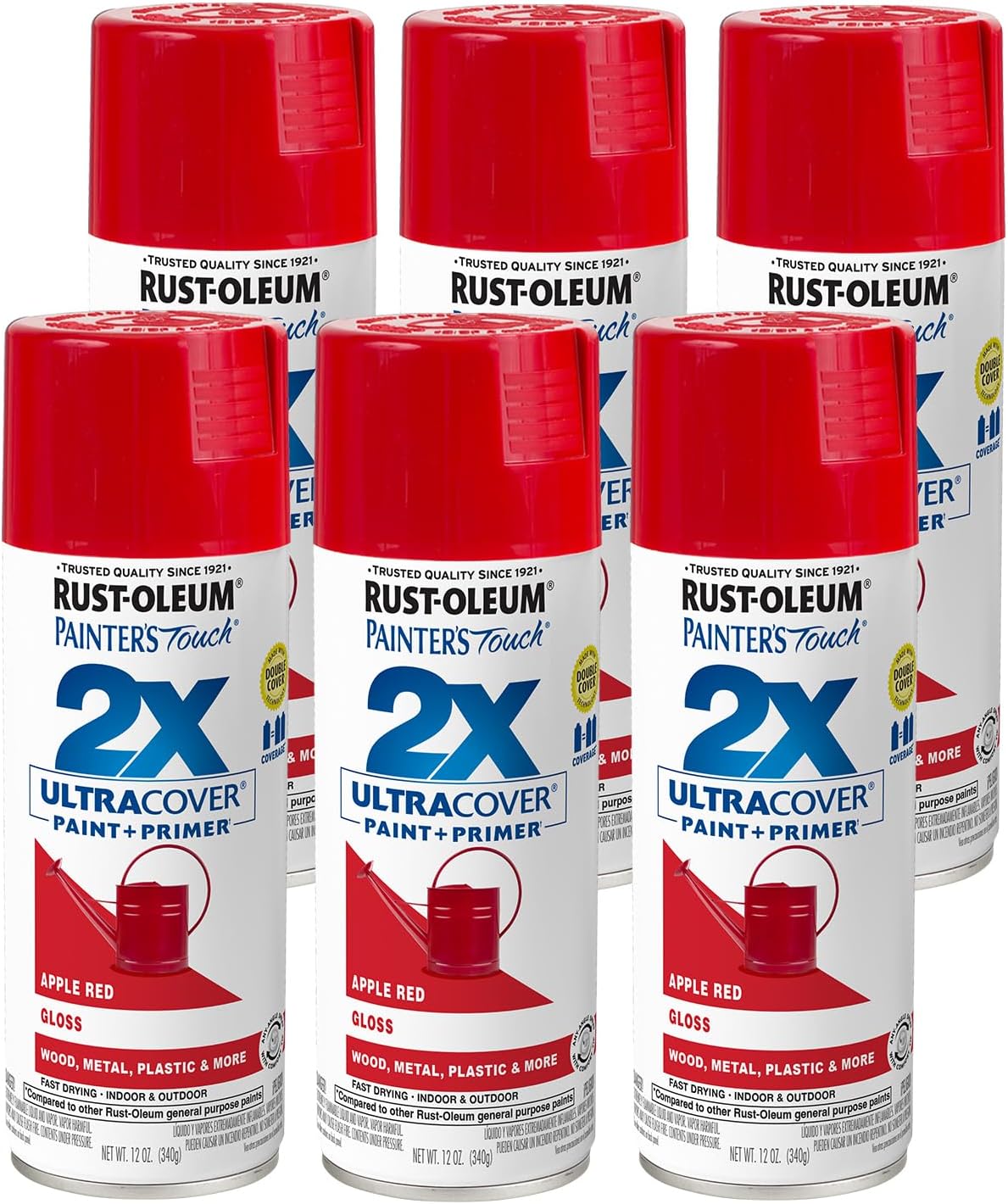 Rust-Oleum 334029 Painter's Touch 2X Ultra Cover Spray Paint, 12 oz, Gloss Clear - Colors B