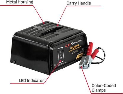 Schumacher Electric 8A Car Battery Charger and Maintainer, 3-in-1 Solution, for 6V/12V Power Sport, Automotive, and Marine Batteries, SC1363