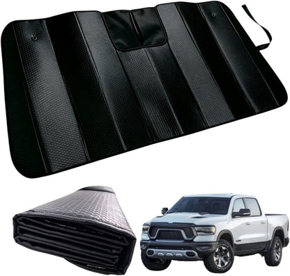 GWUSKDT Car Sun Shade, Sun Protector,Foldable Front Window Shade-Thicken 5-Layer Bubble for Auto Windshield UV Protection and Heat Reflector 58"x 27.5" (Blue)