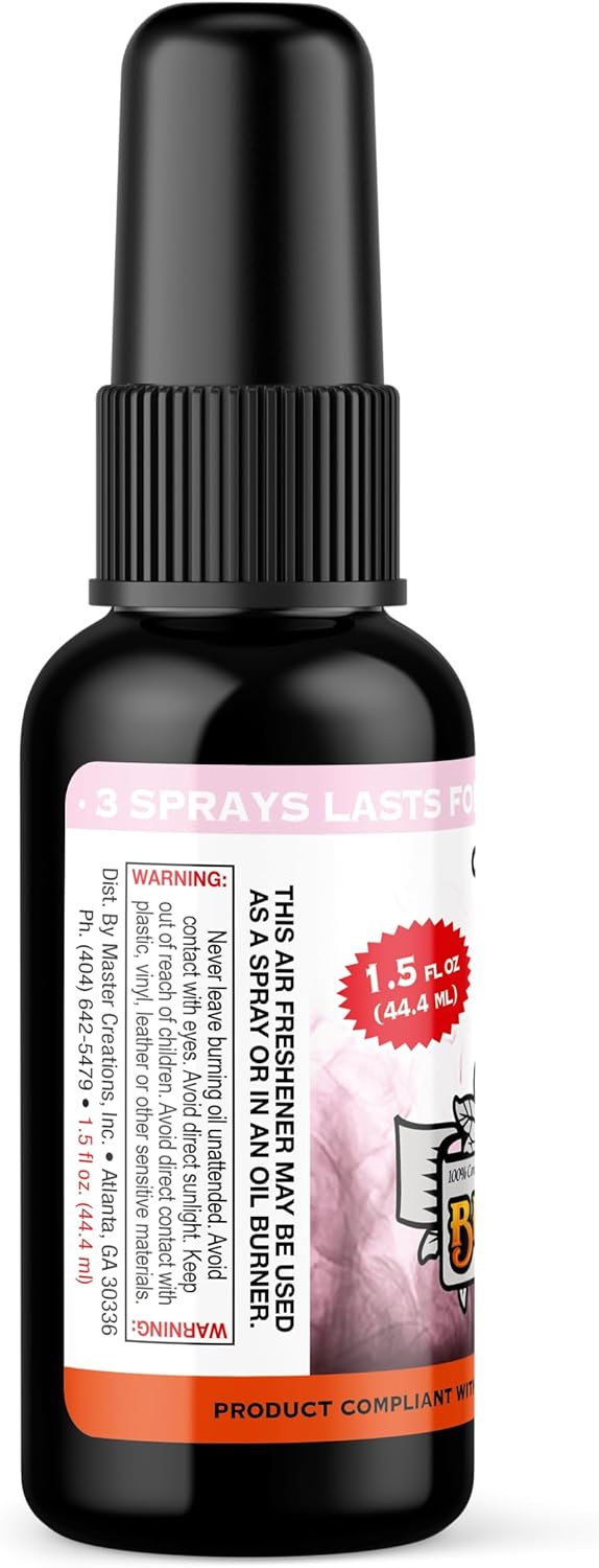 BluntPower (Baby Powder, 1 Pack) Concentrated Air Freshener Spray - Oil-Based Room Diffuser Spray - Long-Lasting Bathroom Scent, Car Freshener & Odor Eliminator - Colors A