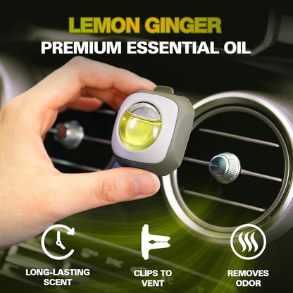 Air Jungles New Car Scent Car Air Freshener Vent Clip, 6 Count Long Lasting Up to 180 days, Natural Essential Oil Car Fragrance Accessories for Women and Men, Odor Eliminator - 4ml Each
