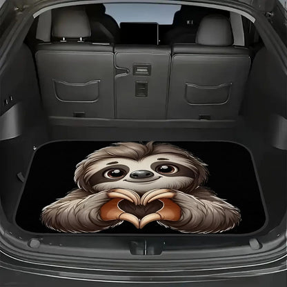 Universal Car Trunk Mat 29" x 39",Purple Colorful Flowers All Weather Trunk Protection Cargo Liner, Durable Cargo Mat Rear Trunk Liner,Stylish Vehicle Interior Accessories Suitable for Most Car Models