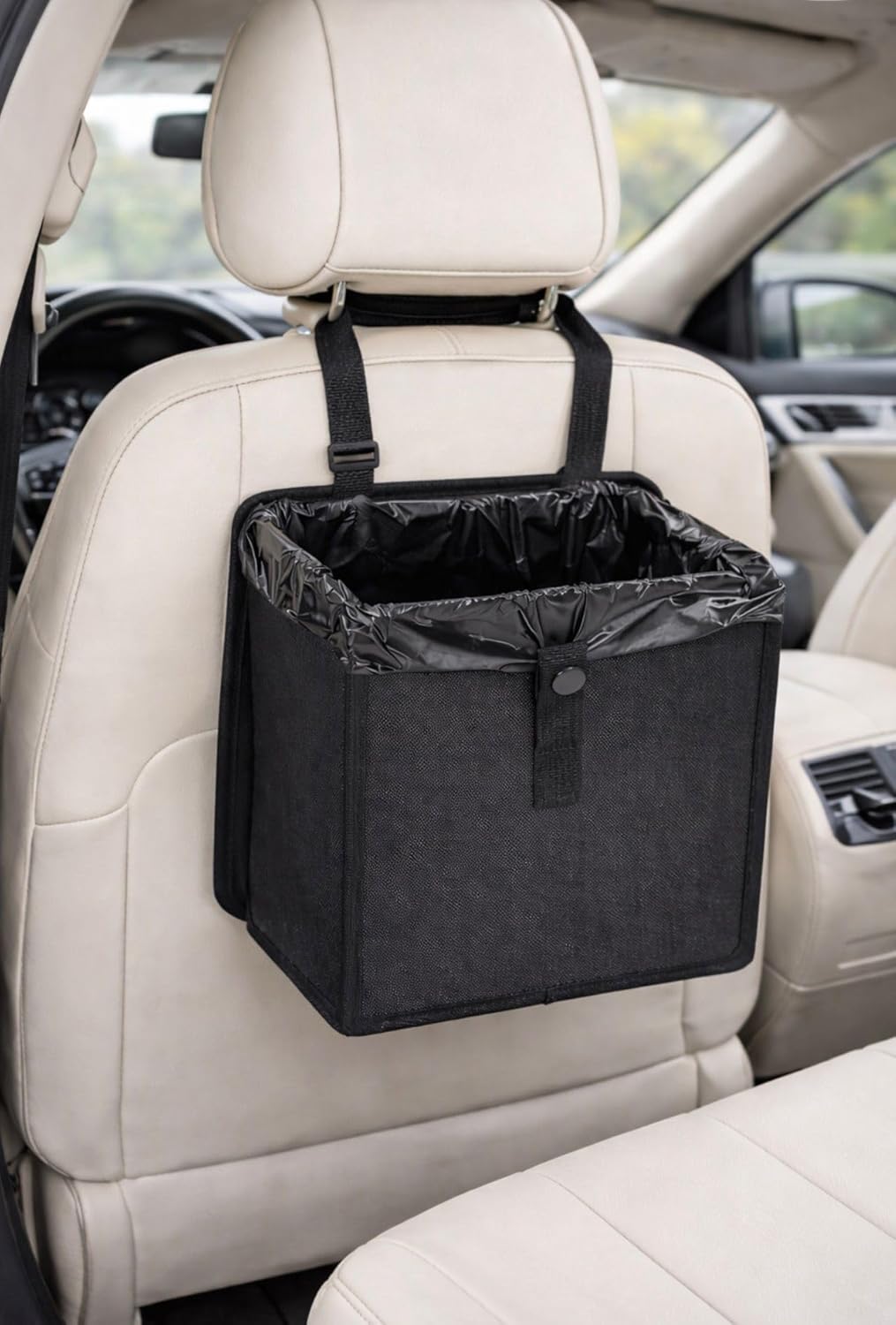 Car Trash Can for Car – Waterproof Hanging Car Garbage Bin – Bonus 20 Trash Bags Included