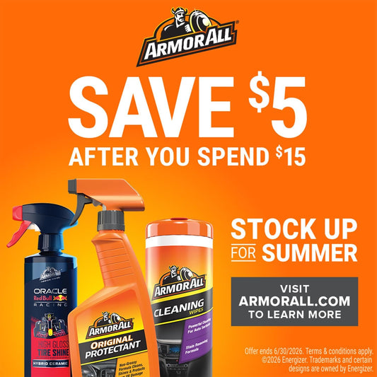 Armor All Car Leather Cleaner Spray, Beeswax Leather Care Spray for Cars, Trucks, Motorcycles, 16 Oz Each