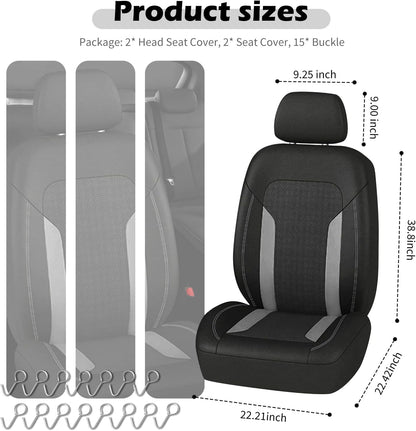 2 Pack Universal Car Seat Cover with Breathable Mesh Backrest,Comfortable Car Seat Protector with Foam Padding and Retaining Buckle,Highly Elastic Car Seat Covers Full Set (Pink)