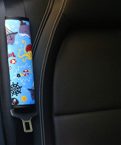 YR Seat Belt Cover for Kids, Soft Comfort Seat Belt Cushion for Children, Cute Cartoon Pattern Car Seat Belt Pads Cover for Girls and Boys, 1 Pack (Cartoon Spider)