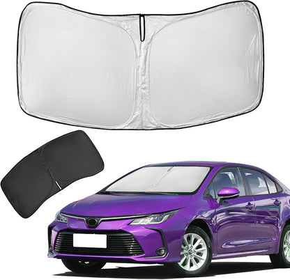 for Toyota Tacoma 2016-2023 2024 2025 2026 Sun Shade Sunshade Windshield Cover - 4 Layers Front Window Shade Custom Fit Tacoma 2Dr 4Dr Pickup Sun Visor 240T Shade Blocks UV Rays Car Accessories - Colors A