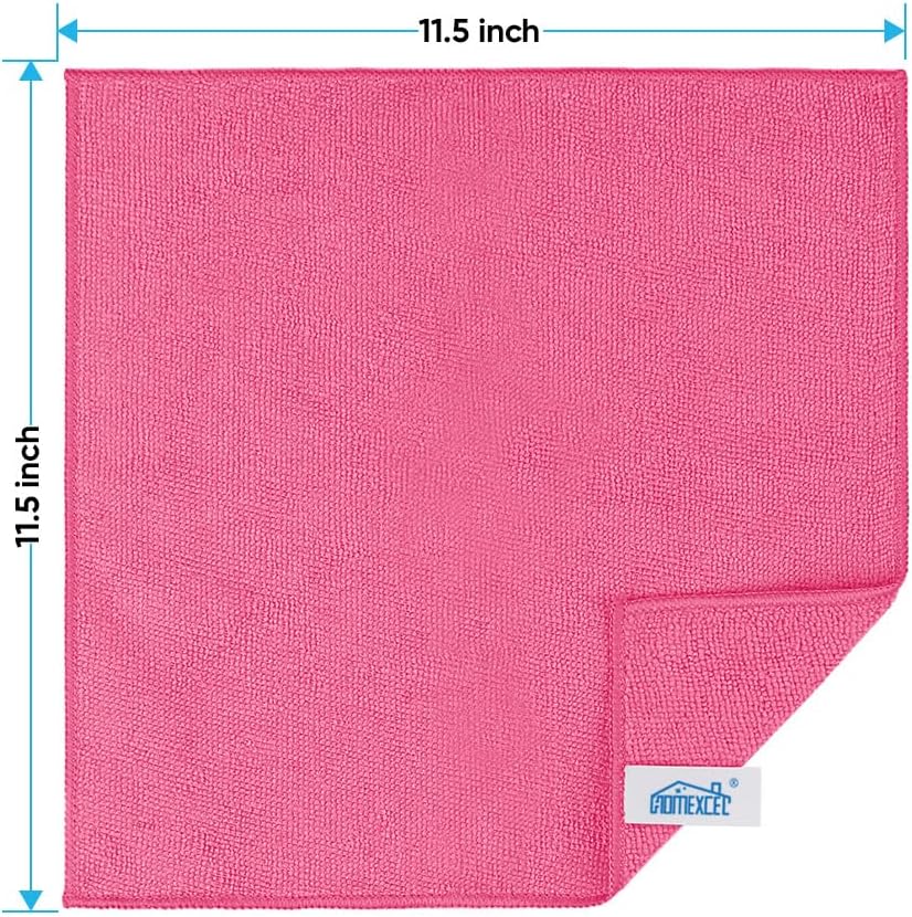 HOMEXCEL Grey Microfiber Cleaning Cloth, 12 Pack Premium Microfiber Towels for Cars, Lint Free, Scratch-Free, Highly Absorbent, Reusable Cleaning Rags for Car, Household, Kitchen, Window, 11.5"X11.5"