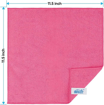 HOMEXCEL Grey Microfiber Cleaning Cloth, 12 Pack Premium Microfiber Towels for Cars, Lint Free, Scratch-Free, Highly Absorbent, Reusable Cleaning Rags for Car, Household, Kitchen, Window, 11.5"X11.5"