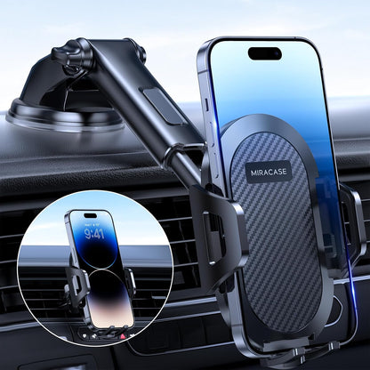 Miracase for MagSafe Car Mount[3600gf Strong Magnet & 89+LBS Suction Base]Vacuum Magnetic Phone Holders for Your Car, 360° Adjustable Dashboard & Windshield Mount with Dash Accents for All Smartphones