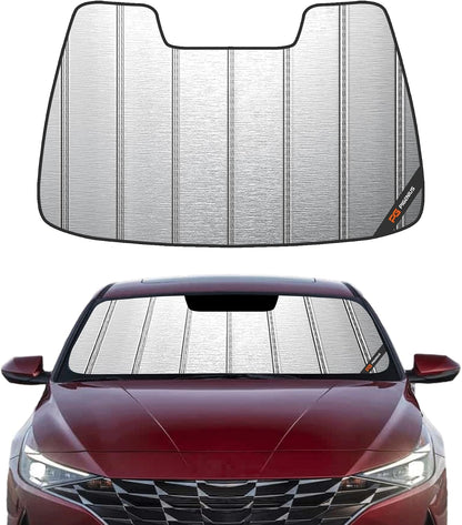 Pigenius Windshield Sun Shade for Hyundai Elantra 2021-2026 Elantra N 2023-2025, Reversible Silver/Black