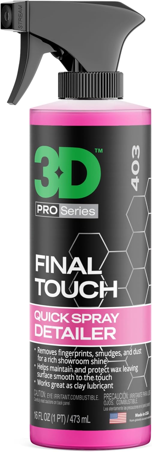 3D Final Touch Quick Detail Spray - Easy Spray On, Wipe Off Showroom Shine 1 Gallon
