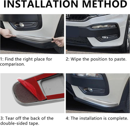 BokWin 4-Packs Black Anti-Collision Patch Bumper Guard Strip Anti-Scratch Bumper Protector Trim Universal for Cars SUV Pickup Truck