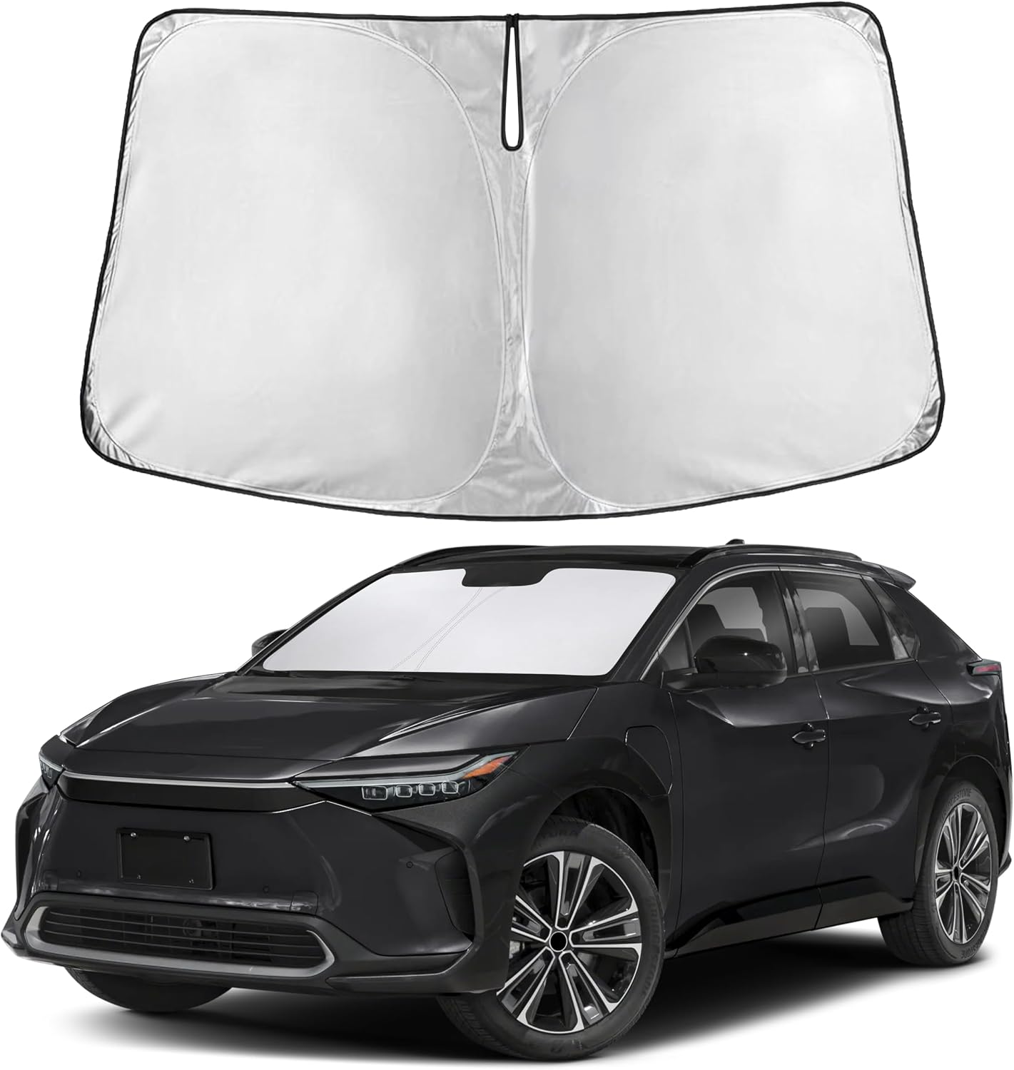 EcoNour Car Windshield Sun Shade | 2025 Upgraded Innovative No-Light-Pass Technology for Maximum Coverage | Foldable Sun Shade Keeps Your Vehicle Cool | Must-Have Car Accessories | Small (59" x 29") - Colors J