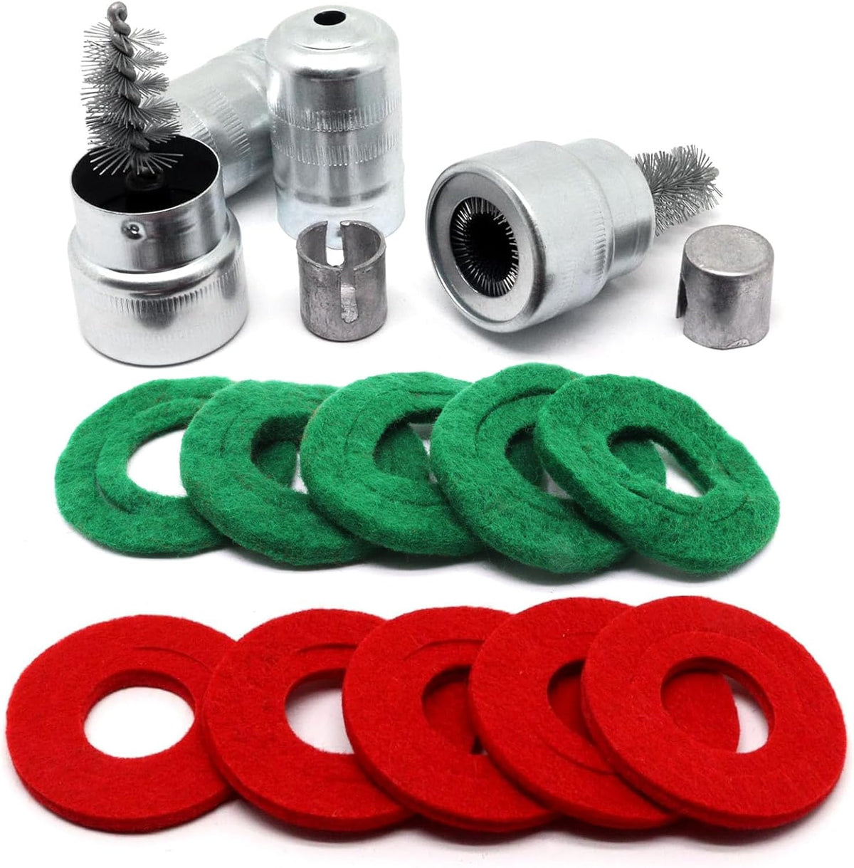 Battery Terminal Cleaner Kit, Battery Terminal Brush & 4 in 1 Copper Tubing Brush & 2pcs Anti-Corrosion Fiber Washers