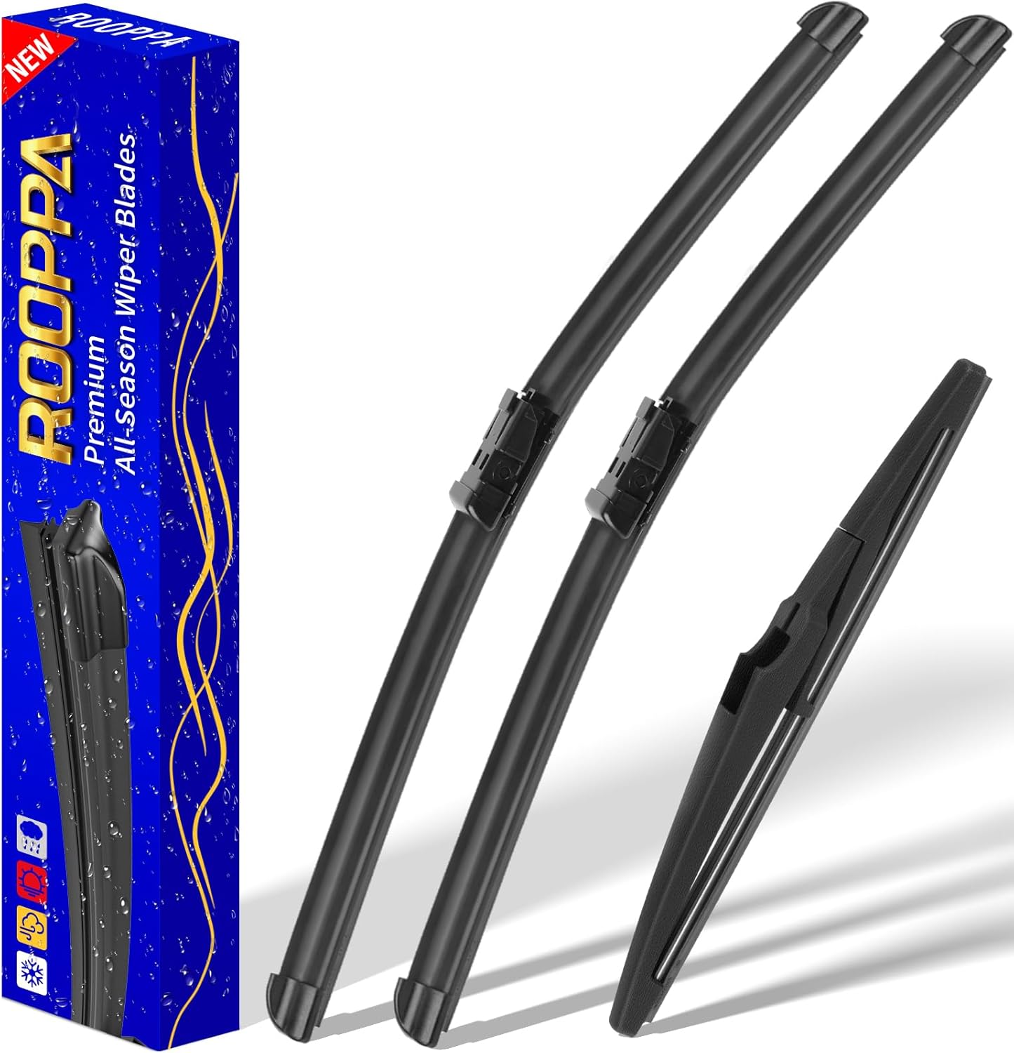 3 wipers Replacement for 2017-2021 2022 Honda CRV CR-V, Windshield Wiper Blades Original Equipment Replacement - 26"/17"/12" (Set of 3) U/J HOOK - Colors A