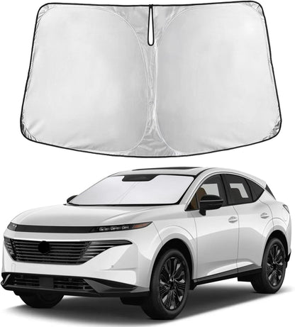 EcoNour Car Windshield Sun Shade | 2025 Upgraded Innovative No-Light-Pass Technology for Maximum Coverage | Foldable Sun Shade Keeps Your Vehicle Cool | Must-Have Car Accessories | Small (59" x 29") - Colors F