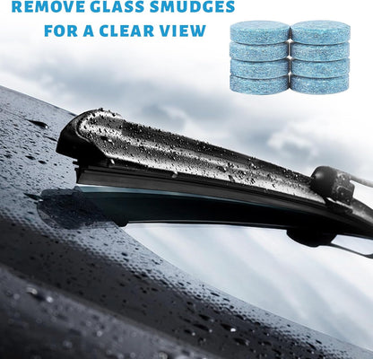 50 PCS Car Windshield Washer Fluid Concentrate Tablets, Windshield Wiper Fluid Concentrated Clean Tablets, Solid Effervescent Tablet Glass Cleaner for Car Truck SUV