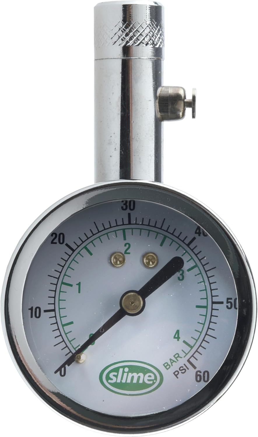 Slime 20049 Tire Pressure Gauge, Large Face Dial Analogue Gauge, 5-60 PSI