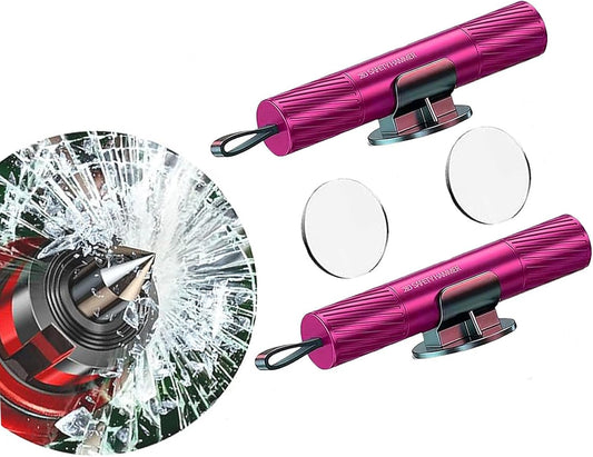 4 Pack 2026 Upgraded Safety Hammer,Safe Hammer Glass Breaker Under Water,Seatbelt Cutter Window Breaker Emergency Escape Tool,Seat Belt Cutter and Glass Breaker for Cars