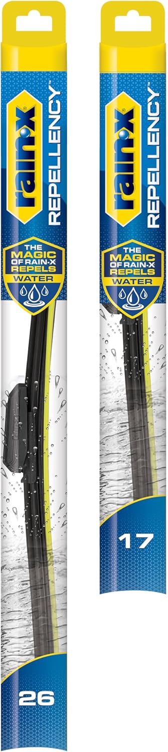 Rain-X 810363 Repellency Water Repellent Wiper Blades, 22" Windshield Wipers (Pack of 2), All Weather Streak-Free for Enhanced Visibility w/Water Repellency Formula [Amazon Exclusive] - Colors A