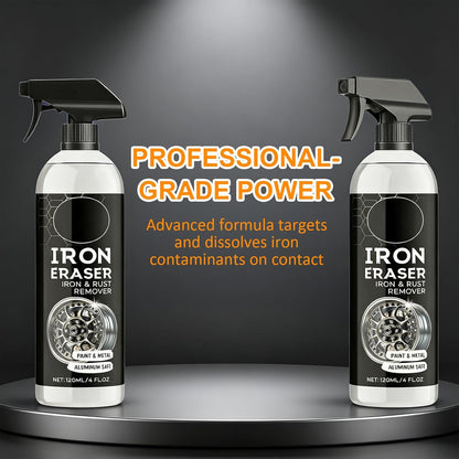 Iron Eraser Rust Remover Spray, 2026 New Professional Automotive Surface Metal Cleaner for Car Wheels and Paint, Fast Acting Rust and Brake Dust Remover (1 pcs, 4 Fl Oz)