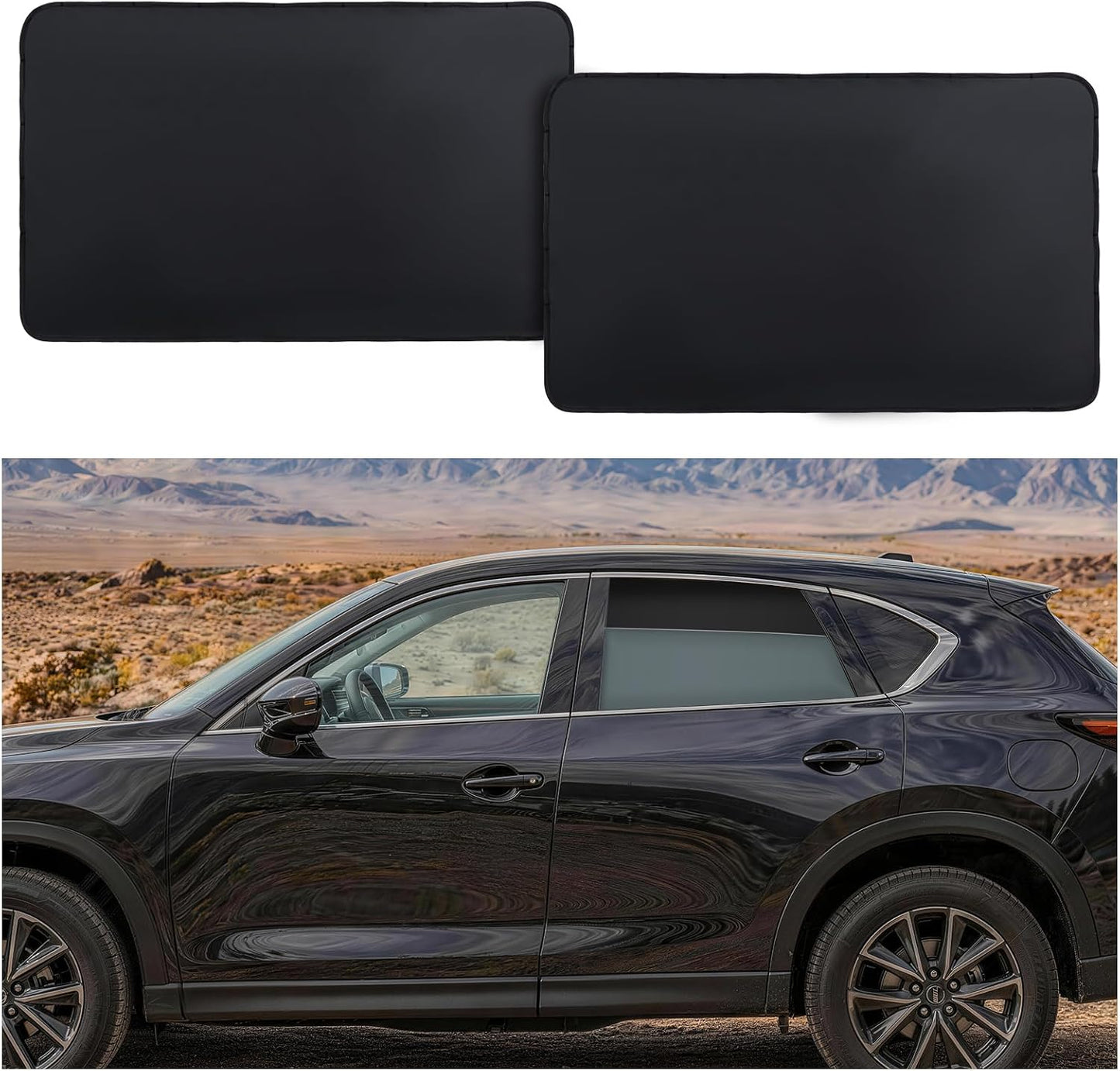 ZATOOTO Side Window Sun Shade - 4 Pack Car Window Covers 99% UV Light Block Car Curtains Magnetic Side Window Sun Shade Keeps Cooler for Breastfeeding, Taking a nap, Changing Clothes, Camping